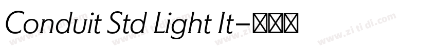 Conduit Std Light It字体转换